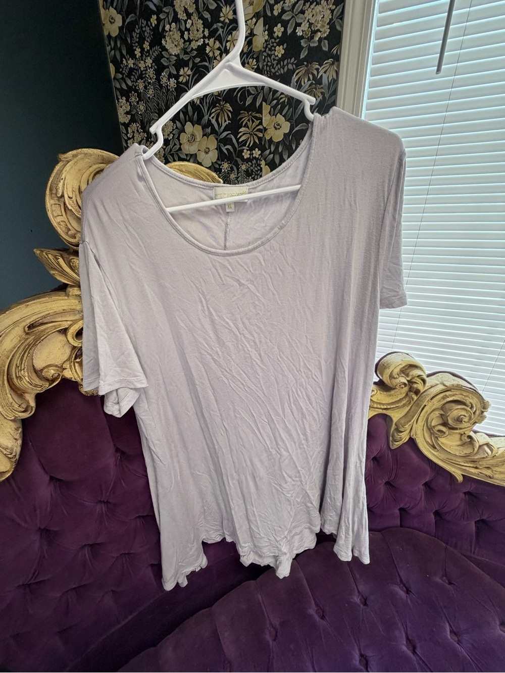 Simply Southern Light Lavender Scoop Neck Short Sleeve Tee